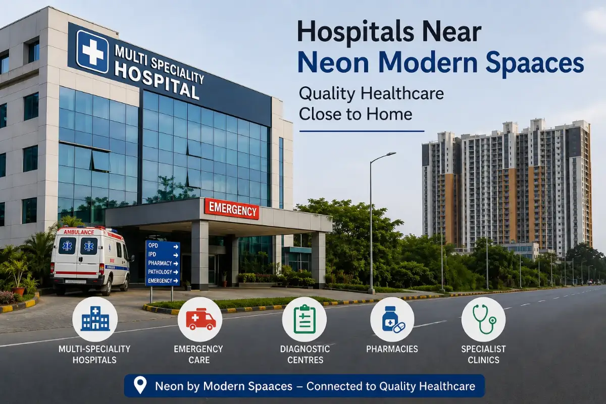 hospitals near neon modren spaaces